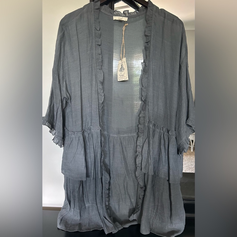Women’s gray tunic jacket
